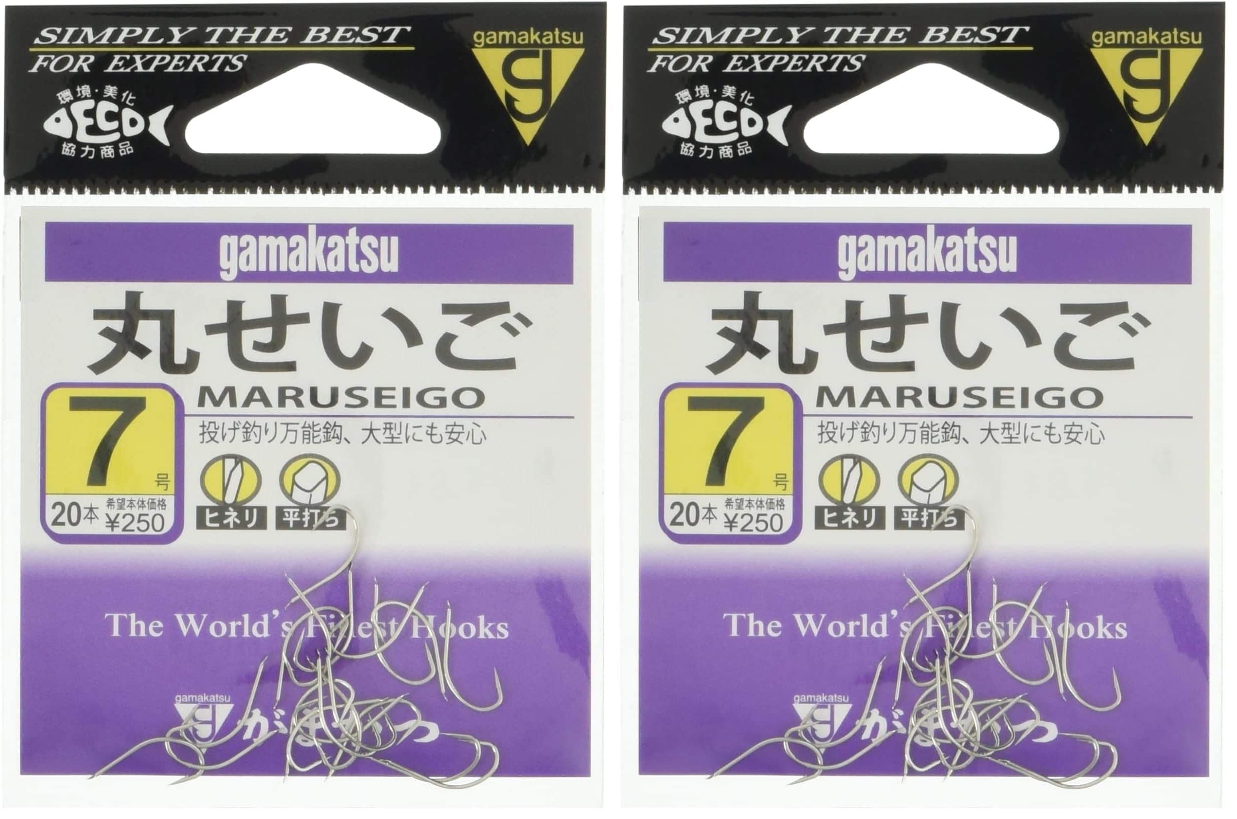 Amazon | がまかつ(Gamakatsu) 丸セイゴ 白 7号 (× 2) | Gamakatsu